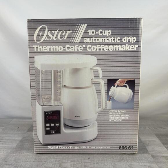 Oster Other - Vintage 1985 Oster Thermo-Café 10-Cup Drip Coffeemaker 666-61 NOS